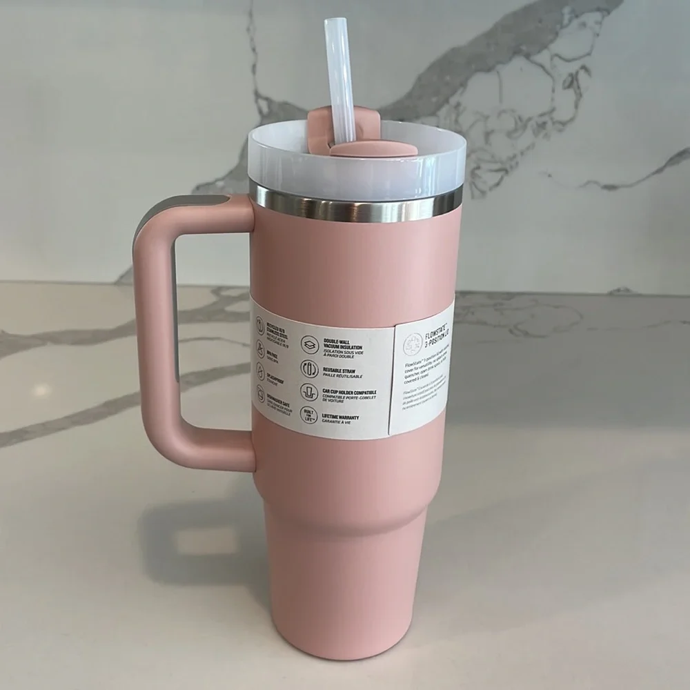 Stanley - 30 oz. PINK DUSK Quencher H2.0 Flowstate Tumbler w/Handle - NWT!
